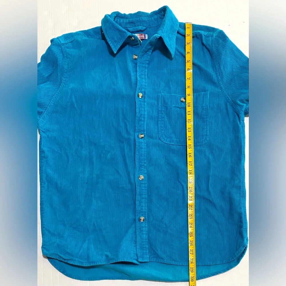 Urban Outfitters Mens M Solid Blue Big Corduroy Oversized Work Shirt Streetwear - Picture 11 of 14